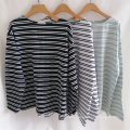 Factory Wholesale  High Quality Customized  100% cotton women stripe hoodies casual